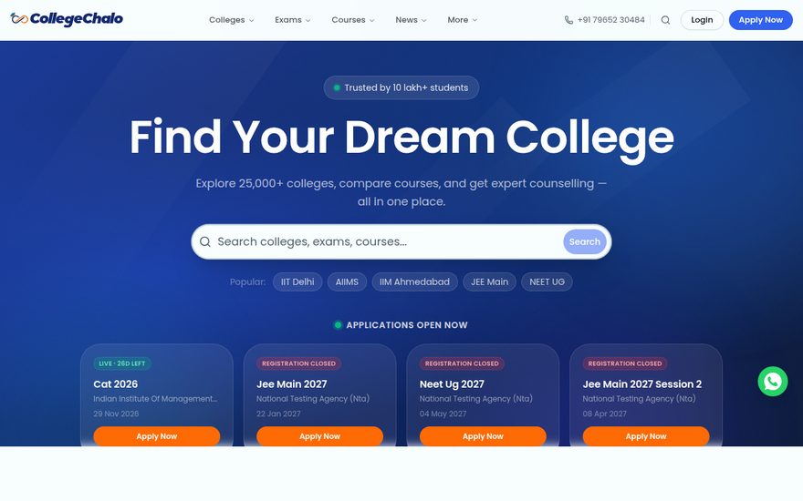 CollegeChalo — Find Your Dream College